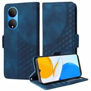 For Honor X7 4G / Play 30 Plus Embossed Rhombus Starry Leather Phone Case(Blue)