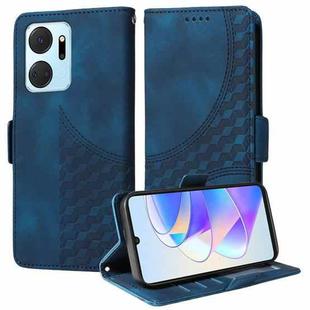 For Honor X7a 4G / Play7T Embossed Rhombus Starry Leather Phone Case(Blue)