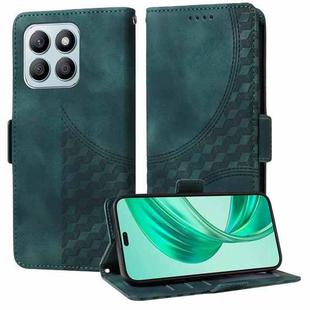 For Honor X8b Embossed Rhombus Starry Leather Phone Case(Green)