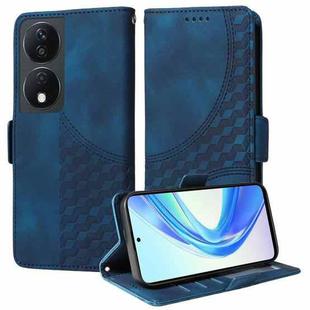 For Honor Play 50 Plus Embossed Rhombus Starry Leather Phone Case(Blue)