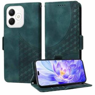 For Honor X60i Embossed Rhombus Starry Leather Phone Case(Green)