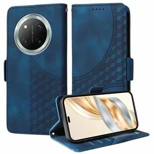 For Honor X9c / Magic7 Lite Embossed Rhombus Starry Leather Phone Case(Blue)