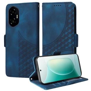 For Honor 300 Embossed Rhombus Starry Leather Phone Case(Blue)