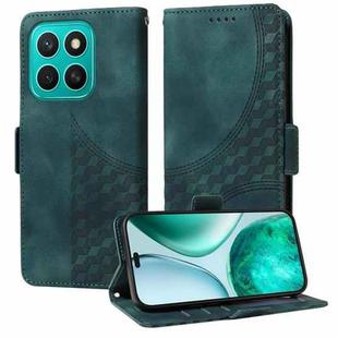 For Honor X8c 4G Embossed Rhombus Starry Leather Phone Case(Green)