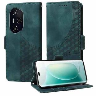 For Honor 400 Embossed Rhombus Starry Leather Phone Case(Green)