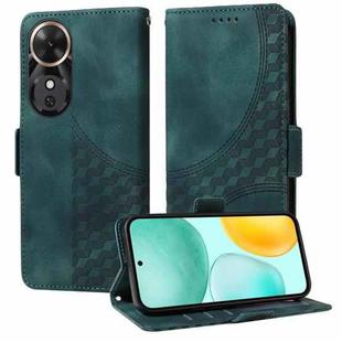 For Honor Play 60 Embossed Rhombus Starry Leather Phone Case(Green)