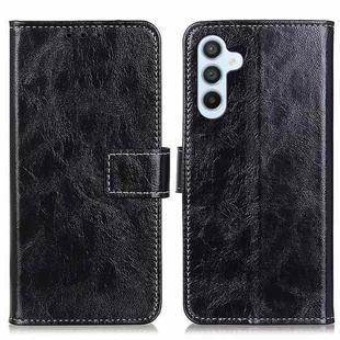 For Samsung Galaxy S24 FE 5G Retro Crazy Horse Texture Leather Phone Case(Black)