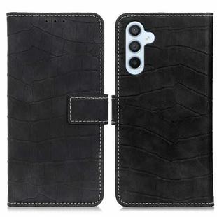 For Samsung Galaxy S24 FE 5G Magnetic Crocodile Texture Leather Phone Case(Black)