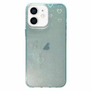 For iPhone 11 Love Pattern Transparent Lens Frame IMD Acrylic Phone Case(Green)