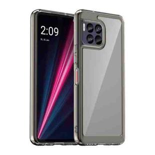 For T-Mobile REVVL 7 Pro 5G Colorful Series Acrylic Hybrid TPU Phone Case(Transparent Grey)