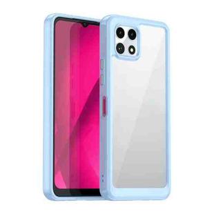 For T-Mobile REVVL 7 5G Colorful Series Acrylic Hybrid TPU Phone Case(Blue)