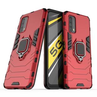 For Vivo iQOO Z1x Shockproof PC + TPU Protective Case with Magnetic Ring Holder(Red)