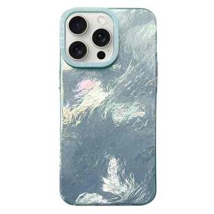 For iPhone 15 Pro Max Tinfoil Texture Colorful Lens Frame IMD Acrylic Phone Case(Green)