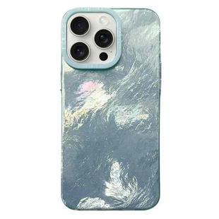 For iPhone 15 Pro Tinfoil Texture Colorful Lens Frame IMD Acrylic Phone Case(Green)