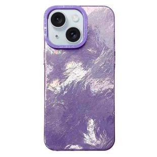 For iPhone 14 Plus Tinfoil Texture Colorful Lens Frame IMD Acrylic Phone Case(Purple)