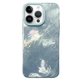 For iPhone 14 Pro Tinfoil Texture Colorful Lens Frame IMD Acrylic Phone Case(Green)