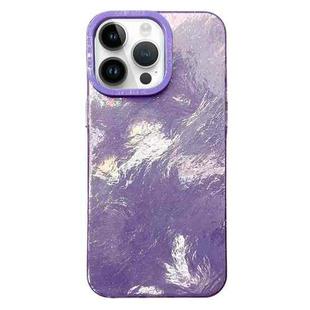 For iPhone 14 Pro Max Tinfoil Texture Colorful Lens Frame IMD Acrylic Phone Case(Purple)
