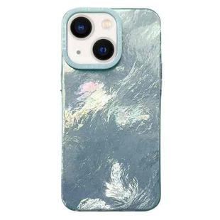 For iPhone 13 Tinfoil Texture Colorful Lens Frame IMD Acrylic Phone Case(Green)
