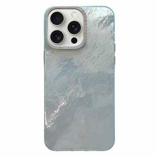 For iPhone 15 Pro Max Tinfoil Texture Diamond Lens Frame IMD Acrylic Phone Case(Green)