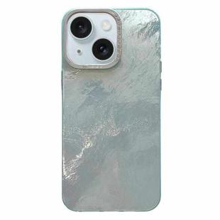 For iPhone 14 Plus Tinfoil Texture Diamond Lens Frame IMD Acrylic Phone Case(Green)