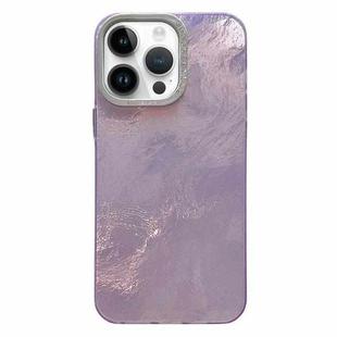 For iPhone 13 Pro Tinfoil Texture Diamond Lens Frame IMD Acrylic Phone Case(Purple)