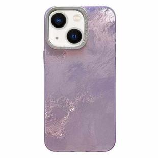 For iPhone 13 Tinfoil Texture Diamond Lens Frame IMD Acrylic Phone Case(Purple)