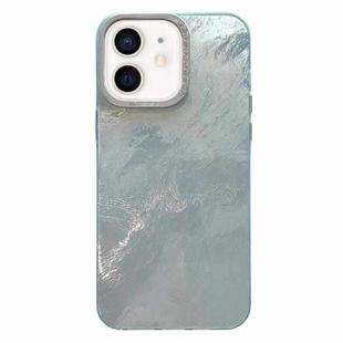 For iPhone 12 Tinfoil Texture Diamond Lens Frame IMD Acrylic Phone Case(Green)