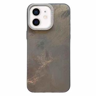 For iPhone 11 Tinfoil Texture Diamond Lens Frame IMD Acrylic Phone Case(Black)