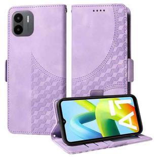 For Redmi A1 4G / A2 4G Embossed Rhombus Starry Leather Phone Case(Purple)