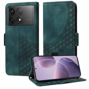 For Redmi K70 / K70 Pro Embossed Rhombus Starry Leather Phone Case(Green)