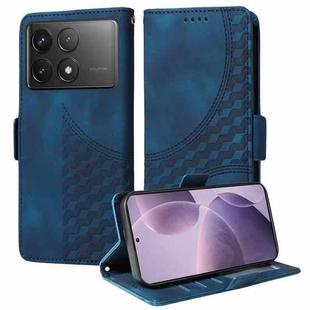 For Redmi K70 / K70 Pro Embossed Rhombus Starry Leather Phone Case(Blue)