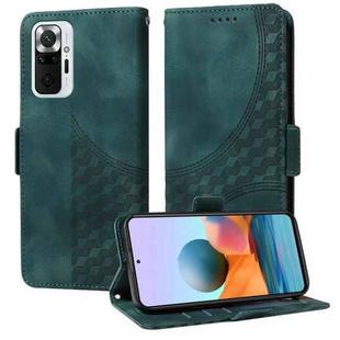 For Redmi Note 10 Pro 4G Global Embossed Rhombus Starry Leather Phone Case(Green)