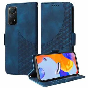 For Redmi Note 12 Pro 4G Embossed Rhombus Starry Leather Phone Case(Blue)