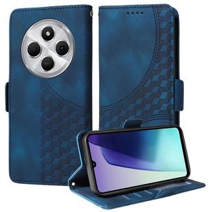 For Redmi 14C 4G Embossed Rhombus Starry Leather Phone Case(Blue)