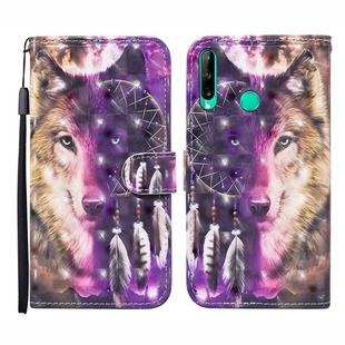 For Huawei Honor 9C 3D Painted Pattern Horizontal Flip Leather Case with Holder & Wallet & Card slot & Lanyard(Wind Chime Wolf)