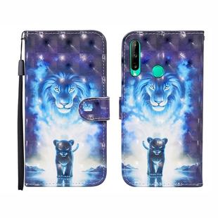 For Huawei Honor 9C 3D Painted Pattern Horizontal Flip Leather Case with Holder & Wallet & Card slot & Lanyard(Lion)