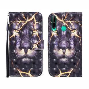 For Huawei P40 lite E / Y7p 3D Painted Pattern Horizontal Flip Leather Case with Holder & Wallet & Card slot & Lanyard(Thunder Lion)