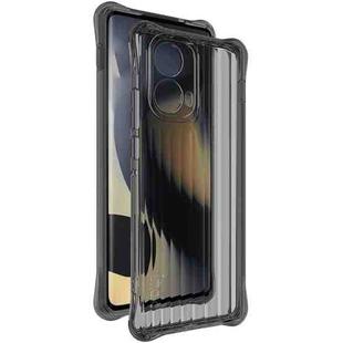 For Motorola Edge 2024 5G IMAK Corrugated Texture Airbag TPU Phone Case(Transparent Black)