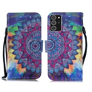 For Samsung Galaxy Note20 Ultra 3D Painting Pattern Coloured Drawing Horizontal Flip PU Leather Case with Holder & Card Slots & Wallet & Lanyard(Oil Painted Mandala)