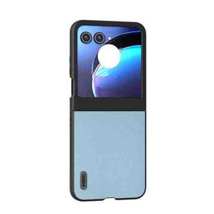 For Motorola Razr 50 ABEEL Genuine Leather Elegant Frosted Phone Case(Sky Blue)