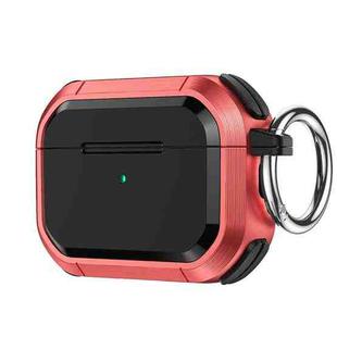 For AirPods 3 Armor TPU + PC Earbuds Box Protective Case with Metal Buckle(Red)