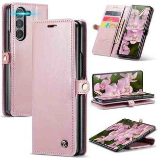 For Samsung Galaxy Z Fold6 5G CaseMe 003 Crazy Horse Texture Flip Leather Phone Case(Pink)