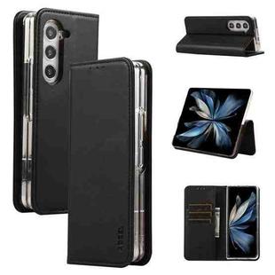 For Samsung Galaxy Z Fold5 ABEEL RFID Magnetic Flip Leather Phone Case(Black)