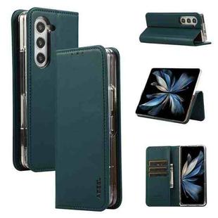 For Samsung Galaxy Z Fold6 ABEEL RFID Magnetic Flip Leather Phone Case(Green)