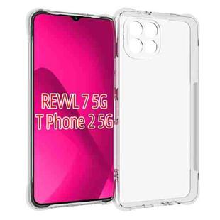 For T-Mobile REVVL 7 5G / T Phone 2 5G Shockproof Non-slip Thickening TPU Phone Case(Transparent)