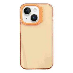 For iPhone 13 Colorful Wavy Circle PC Hybrid TPU Phone Case(Orange)