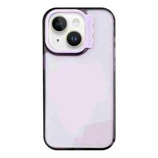 For iPhone 14 Colorful Wavy Circle PC Hybrid TPU Phone Case(Purple)