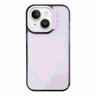 For iPhone 15 Colorful Wavy Circle PC Hybrid TPU Phone Case(Purple)