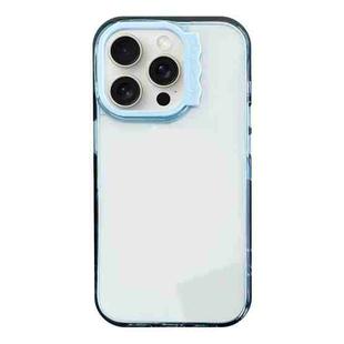 For iPhone 15 Pro Colorful Wavy Circle PC Hybrid TPU Phone Case(Blue)