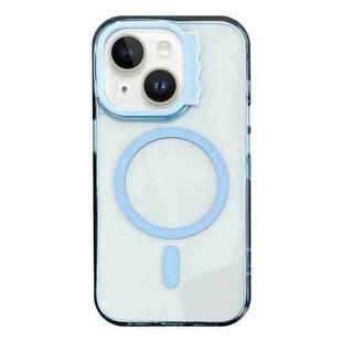 For iPhone 13 MagSafe Colorful Wavy Circle PC Hybrid TPU Phone Case(Blue)